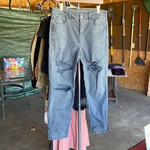 Gray Super Stretch Mom Jean